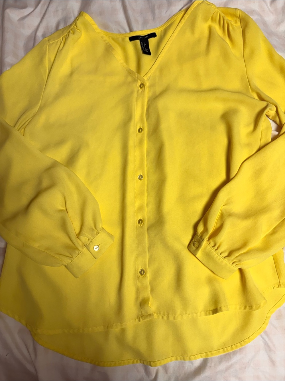 Forever 21 Bright Yellow Blouse